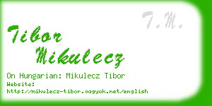 tibor mikulecz business card